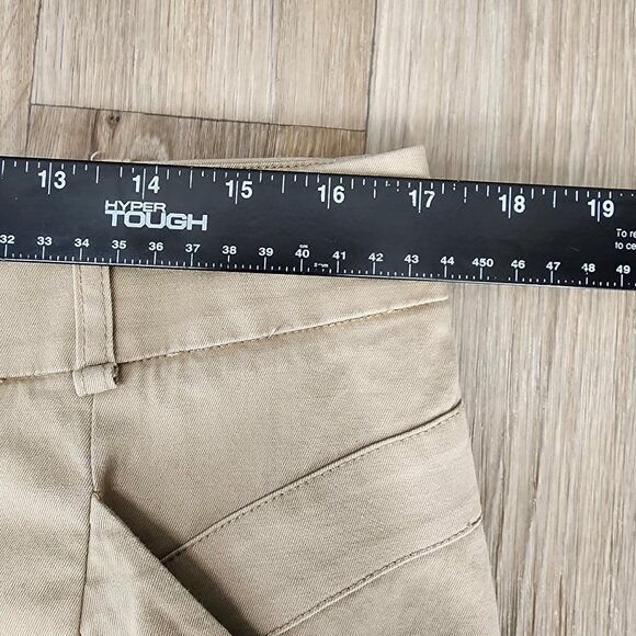 BCBGMAXAZRIA Women's‎ Size 10 Beige Flat Front Crop Baggy Pocket Dress Pants - Picture 6 of 9